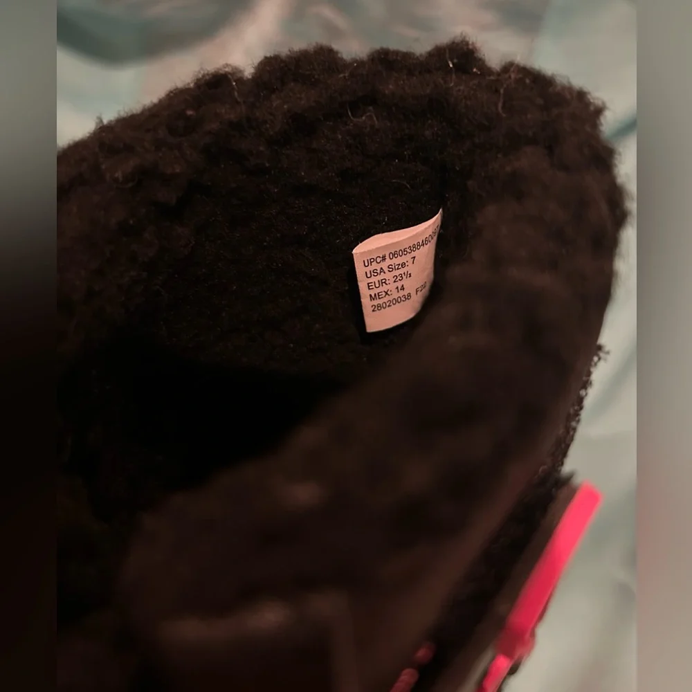 WONDER NATION Snow Winter Boots Velcro straps Toddler Girl sz 7 NEW